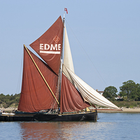 Buy canvas prints of Thames Barge Edme by Howard Corlett