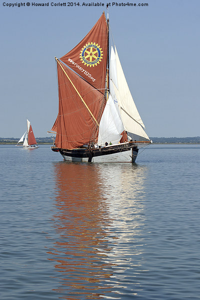  Thames Barge Cambria Picture Board by Howard Corlett