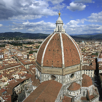 Buy canvas prints of The Duomo Florence panorama by Howard Corlett