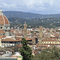 Buy canvas prints of Florence panorama by Howard Corlett
