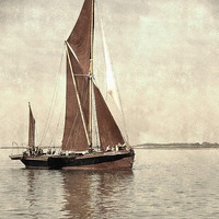 Buy canvas prints of Thames barge Repertor  by Howard Corlett