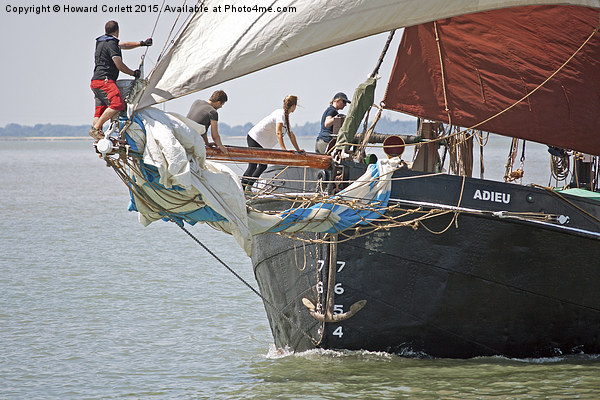 Thames Barge Adieu Picture Board by Howard Corlett