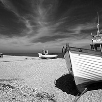 Buy canvas prints of Dungeness Trio monochrome by Howard Corlett
