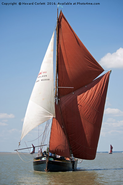 Thames Barge Edith May Picture Board by Howard Corlett