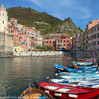 Buy canvas prints of Vernazza Harbour by Howard Corlett
