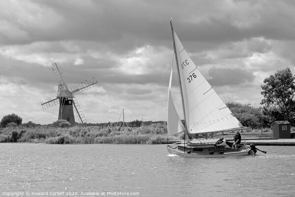 Sailing on Thurne River Picture Board by Howard Corlett