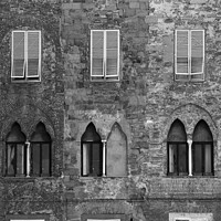 Buy canvas prints of Windows and shutters monochrome by Howard Corlett