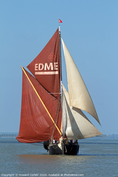 Thames Barge Edme Picture Board by Howard Corlett