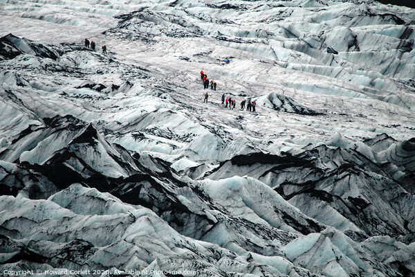 Climbing the glacier Picture Board by Howard Corlett
