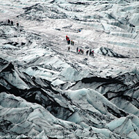 Buy canvas prints of Climbing the glacier by Howard Corlett