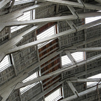 Buy canvas prints of Chatham Dockyard roof by Howard Corlett