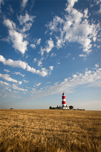 Happisburgh Lighthouse - Summer Picture Board by Simon Wrigglesworth