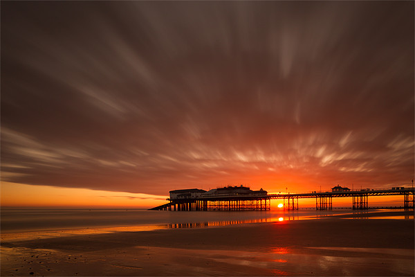 cromer pier autumn sunrise Picture Board by Simon Wrigglesworth