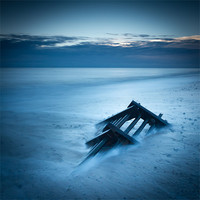 Buy canvas prints of Caistor beach dawn by Simon Wrigglesworth