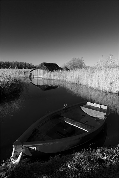 Hickling Rowing Boat Picture Board by Simon Wrigglesworth