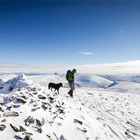 Buy canvas prints of Summit Walker by Simon Wrigglesworth