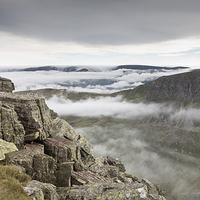 Buy canvas prints of Helvellyn - Striding edge by Simon Wrigglesworth