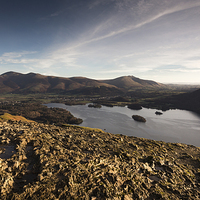 Buy canvas prints of Cat Bells Summit by Simon Wrigglesworth