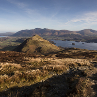 Buy canvas prints of Derwentwater Fells by Simon Wrigglesworth