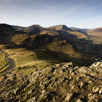 Buy canvas prints of Cat Bells to Maiden Moor by Simon Wrigglesworth