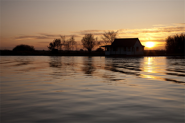 Thurne Sunset Picture Board by Simon Wrigglesworth