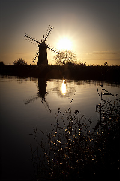 Windmill on river Thurne Picture Board by Simon Wrigglesworth
