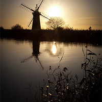 Buy canvas prints of Windmill on river Thurne by Simon Wrigglesworth