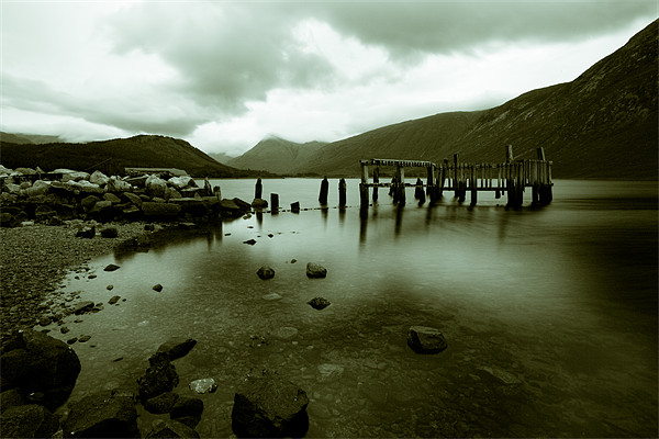 Etive Pier Picture Board by Simon Wrigglesworth