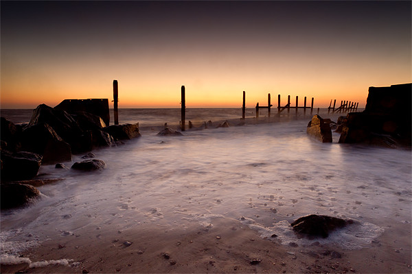 Happisburgh - First Light Picture Board by Simon Wrigglesworth