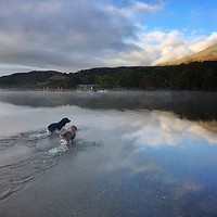 Buy canvas prints of Coniston Water Sunrise by Simon Wrigglesworth