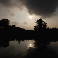 Buy canvas prints of Sunset river by Simon Wrigglesworth