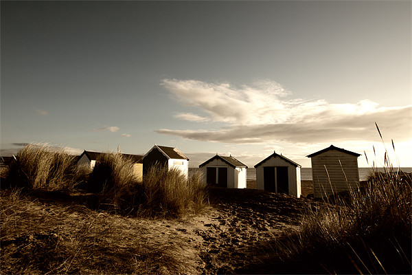 Beach huts at Southwold Picture Board by Simon Wrigglesworth