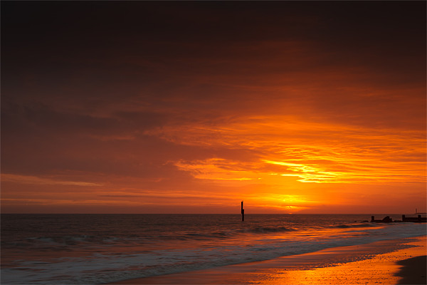 Fire in the sky Picture Board by Simon Wrigglesworth