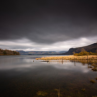 Buy canvas prints of Darkness over Derwentwater by Simon Wrigglesworth