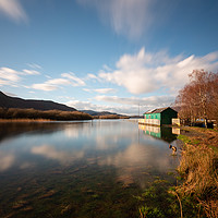 Buy canvas prints of Ladore boathouse by Simon Wrigglesworth