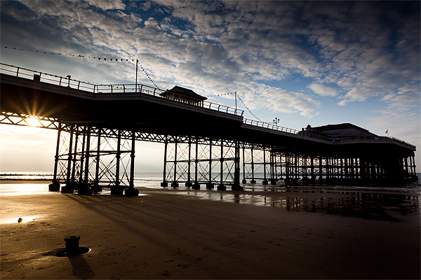 Sundown Pier - Cromer Picture Board by Simon Wrigglesworth