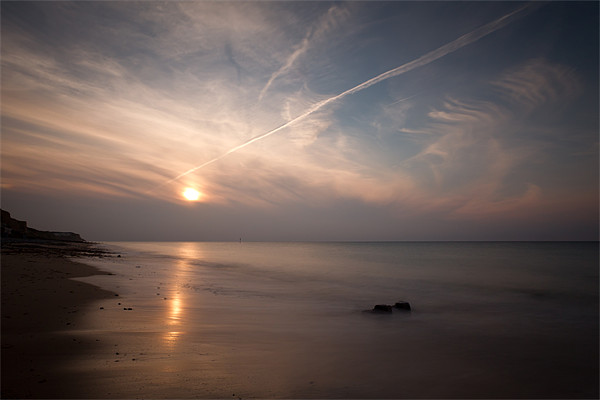 A moment in time - Cromer Sunset Picture Board by Simon Wrigglesworth