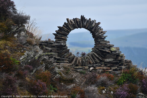 Stone Wall Circle on a Hill (Barf) Picture Board by Paul Leviston