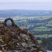 Buy canvas prints of Stone Wall Circle on a Hill  by Paul Leviston