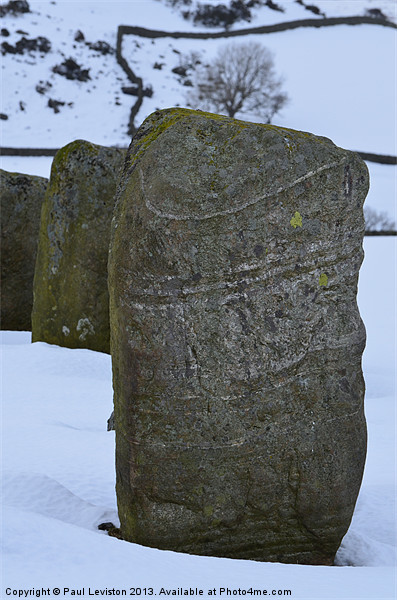 Lone Standing Stone  (Winter) Picture Board by Paul Leviston