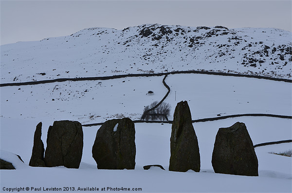 5. Swinside Stone Circle (Winter) Picture Board by Paul Leviston