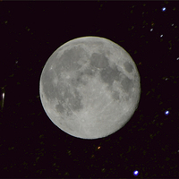 Buy canvas prints of Full Moon & Perseid Meteor by Paul Leviston