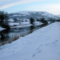 Buy canvas prints of Lancaster Canal in the Winter by Paul Leviston