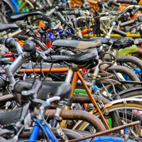 Buy canvas prints of Bicycles galore by Will Black