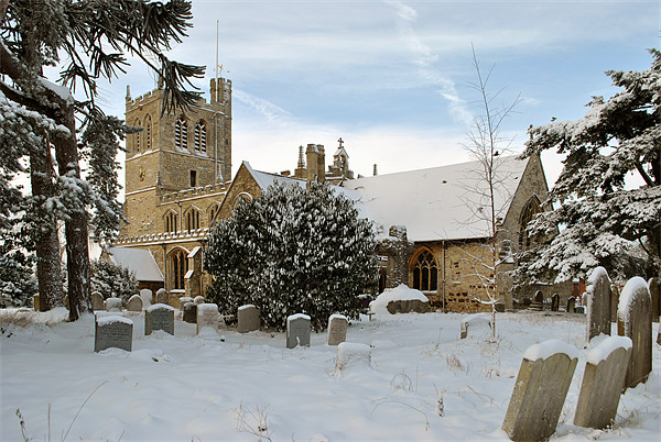 The Church in Winter Picture Board by graham young