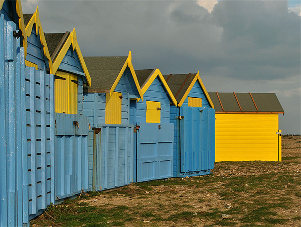 Littlehampton Beach Huts Picture Board by graham young