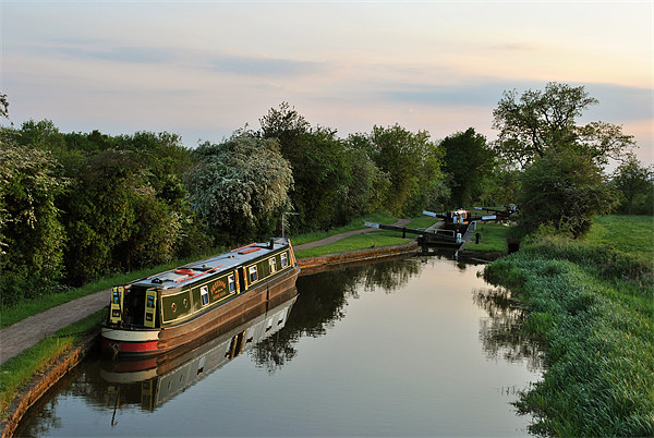 Dawn on the Tardebigge Flight Picture Board by graham young