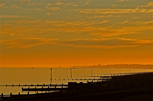 Littlehampton Sunset Picture Board by graham young