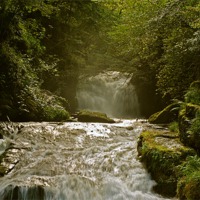 Buy canvas prints of Watersmeet Falls by graham young
