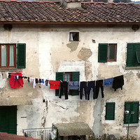 Buy canvas prints of Italian Laundry by graham young